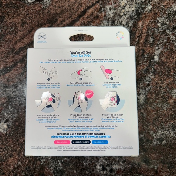 NWT PopSocket Nails and PopGrip matching set - Picture 3 of 3